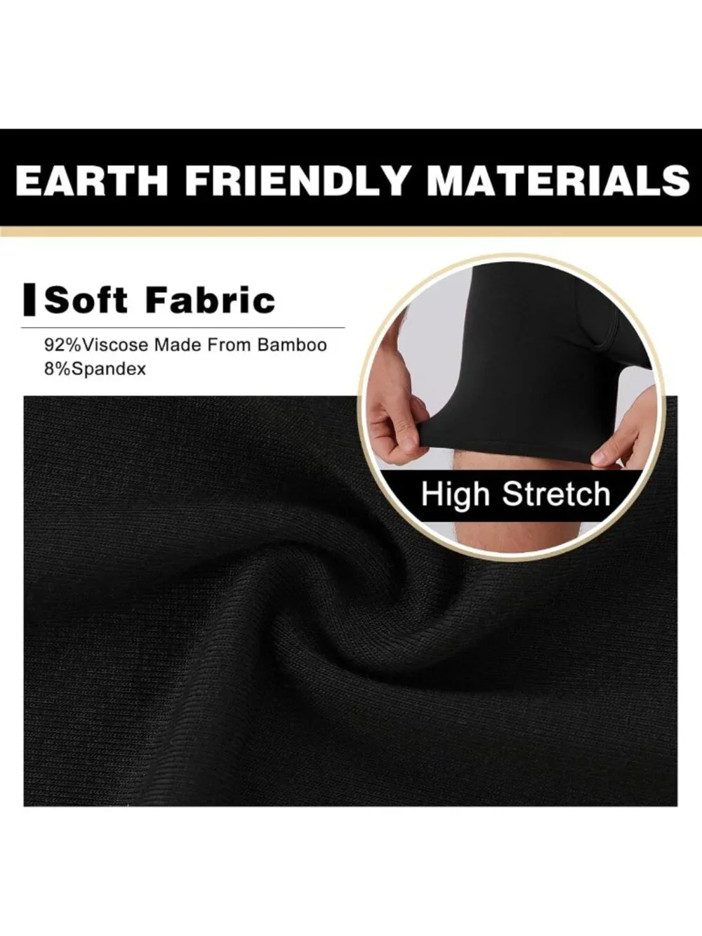 Ultra Soft Breathable Men's Boxer Briefs - Bamboo Cool Comfort, 3-Pack